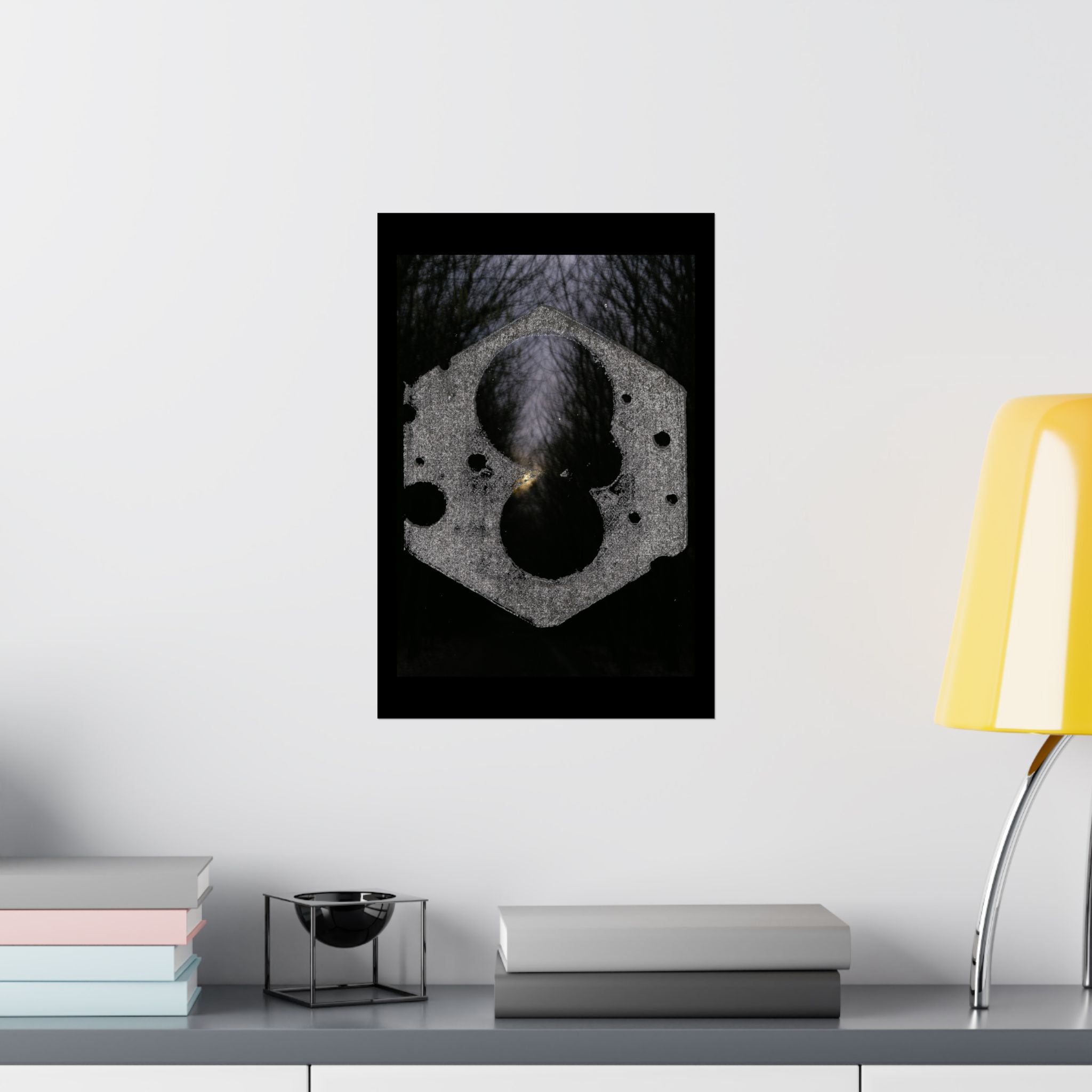 Abstract Hexagon Nightscape poster | Matte Vertical Poster