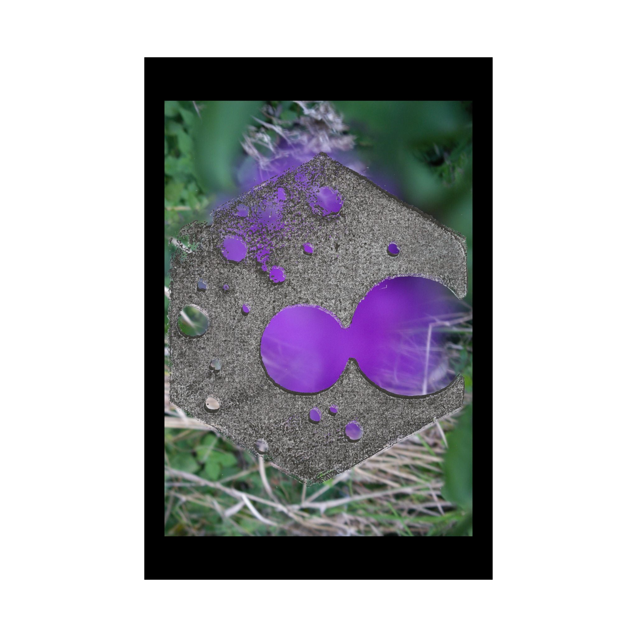 Purple Abstract Ink Blot Poster Matte Vertical Poster