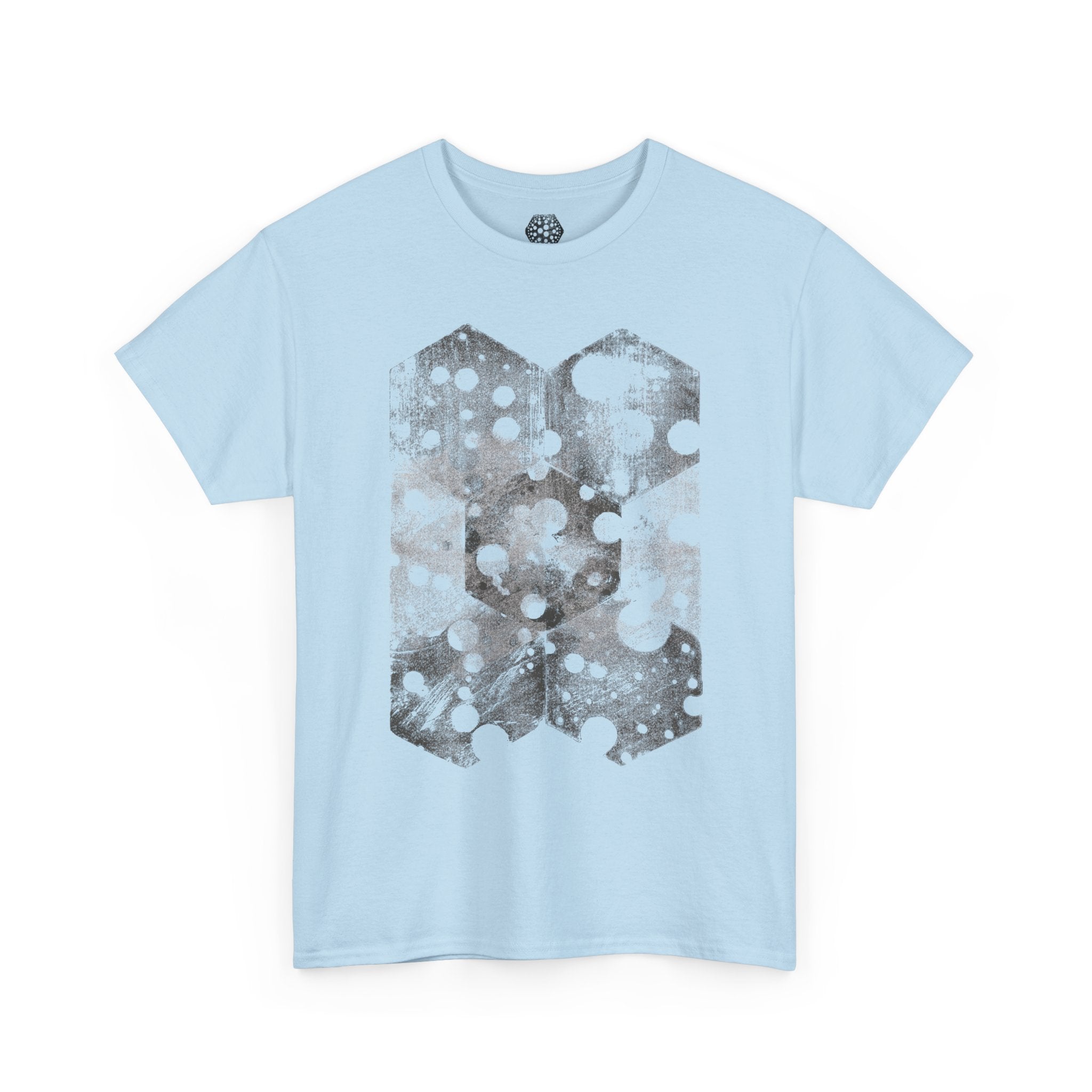 Hex Moon Graphic Tee — Distressed Space Cheese Vintage Astronomy T-Shirt