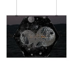 Horizontal Poster — Abstract Cosmic Hexagon Nightscape