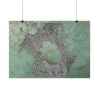 Abstracte poster met groene patina-textuur | Horizontale poster 