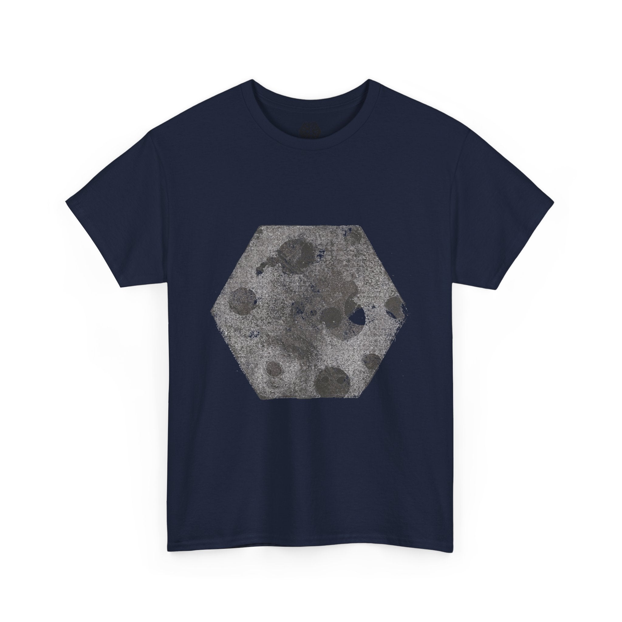 Hexagon Circles Graphic Tee — Digital Manual Print Art