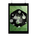 Abstract Green Dice Art Poster — Matte Vertical Wall Print