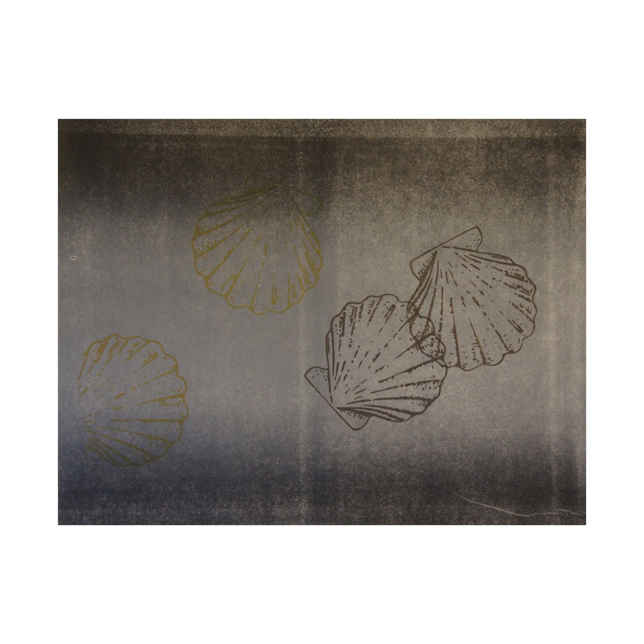 Poster met schelpenmotief op matte afwerking — Vintage kustdecoratie voor aan de muur 