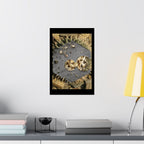 Abstract Geode Collage Matte Vertical Poster | Mineral Art Wall Print