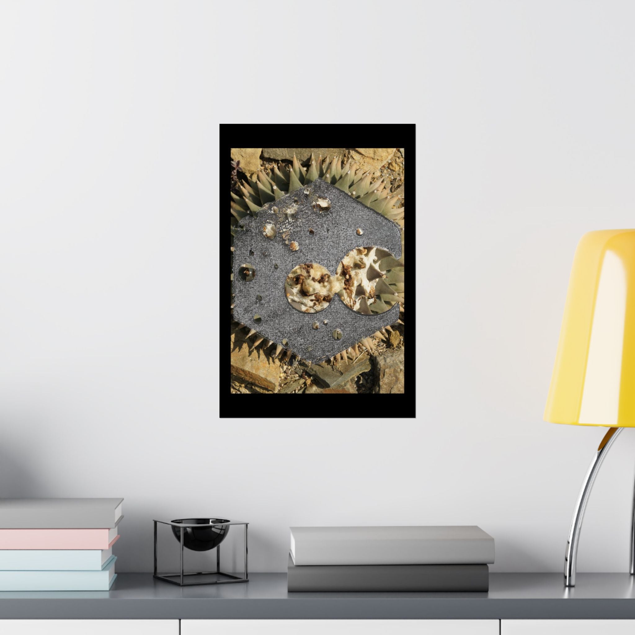Abstract Geode Collage Matte Vertical Poster | Mineral Art Wall Print