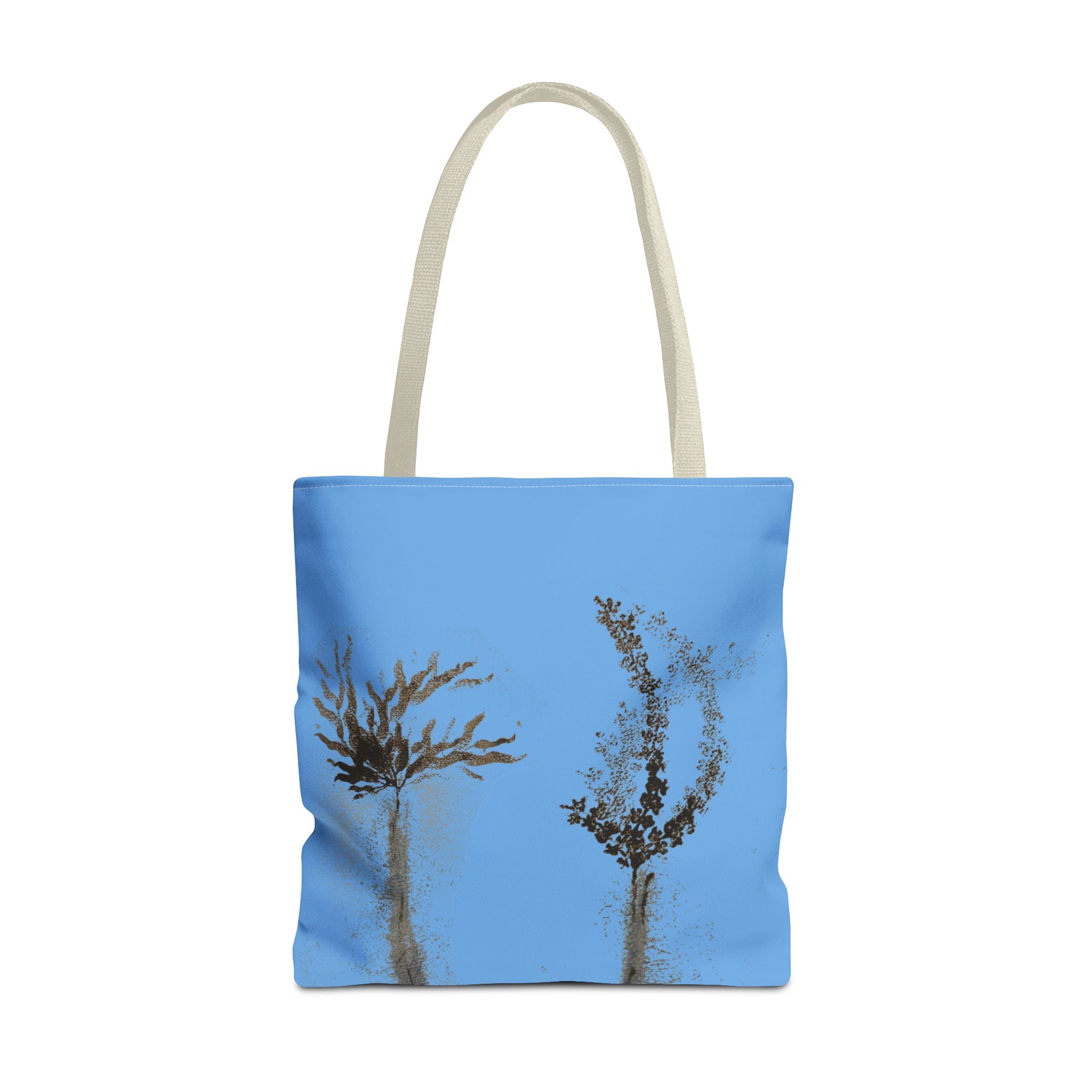 Botanical Sketch Tote Bag — Minimal Blue Wildflower Print