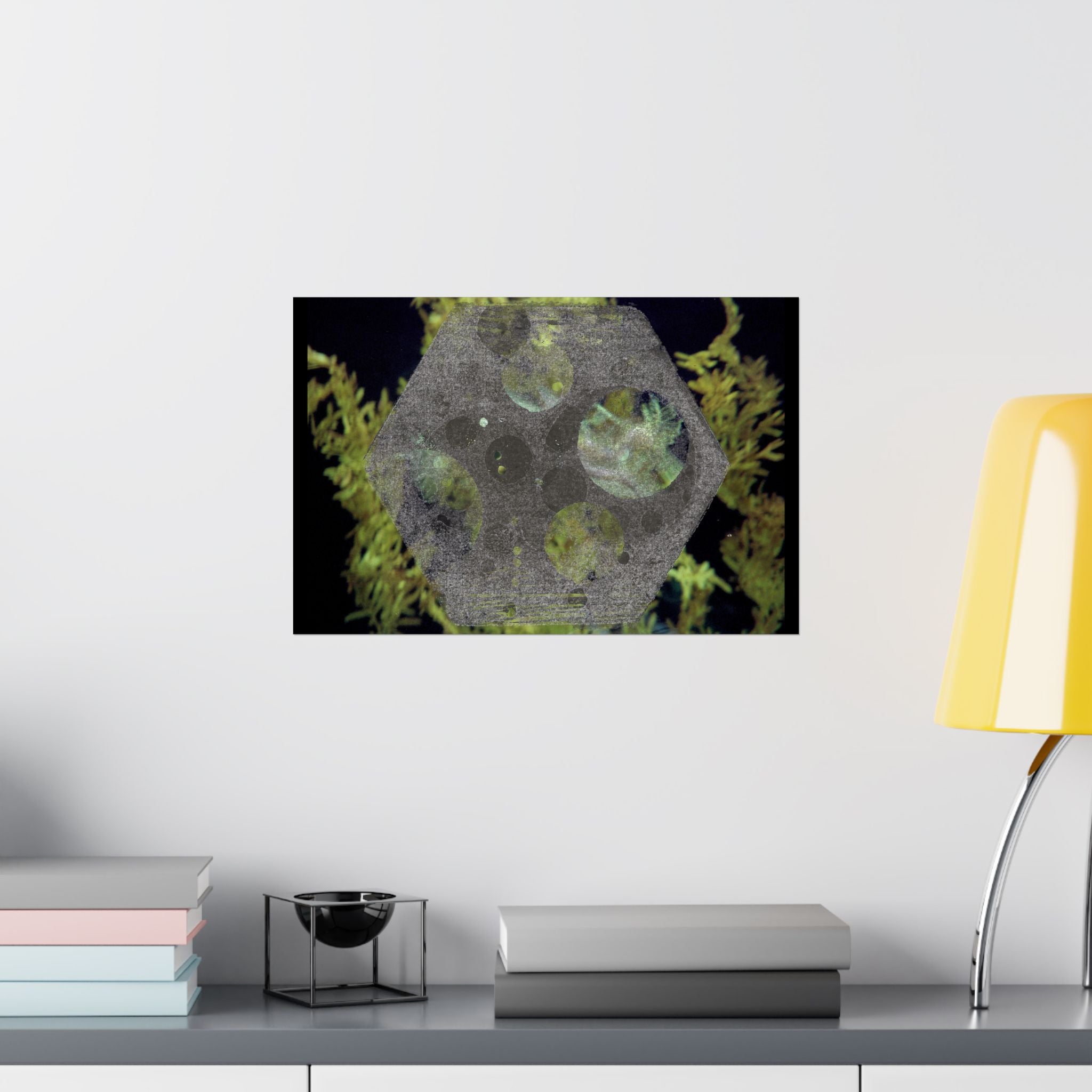 Abstract Botanical Moon Matte Horizontal Poster