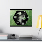 Abstract Green Dice Matte Poster — Geometric Art Print
