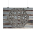 Rustic Honeycomb Poster Matte Vertical Poster | Hexagon Wall Art, Barn Wood Texture