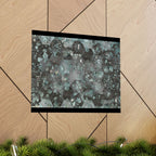 Abstracte zeshoekige poster in aquamatte kleur 