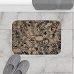 Ocean Bubble Bath Mat — Coastal Blue Sea Life Non‑Slip Bathroom Rug