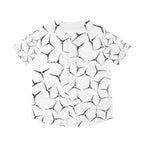 Abstract Black & White Cracked Pattern Baseball Jersey