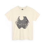 Hexagon Circles Graphic Tee — Digital Manual Print Art