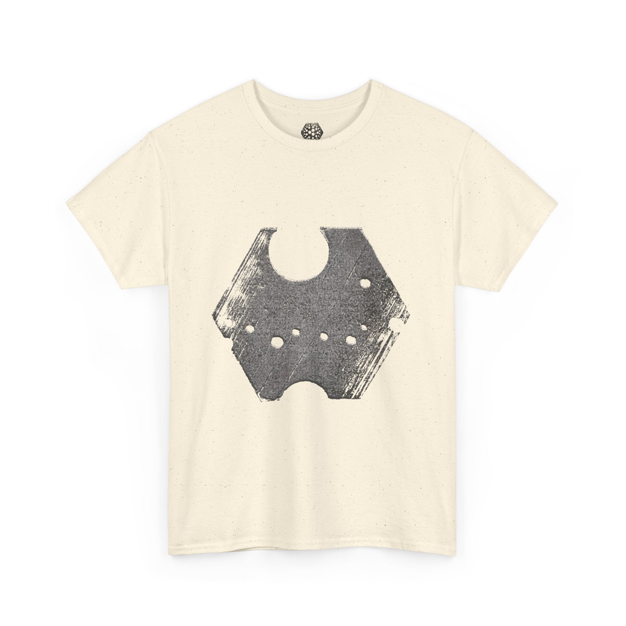 Hexagon Circles Graphic Tee — Digital Manual Print Art