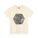 Hexagon Circles Graphic Tee — Digital Manual Print Art
