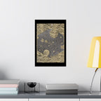 Matte Poster — Abstract Metallic Stone Texture Vertical Art Print