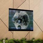 Abstract Geometric Matte Poster — Hexagon & Circles Art Print (Horizontal)