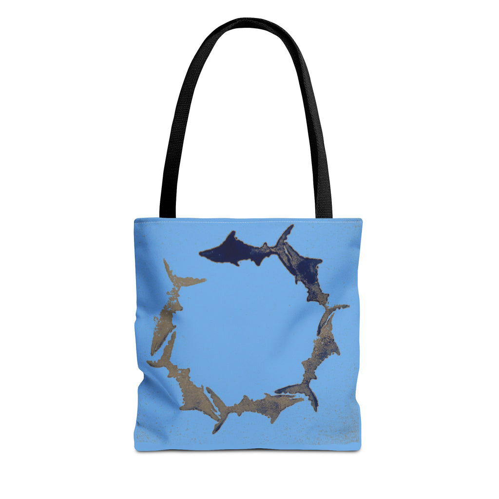 Shark Circle Tote Bag – Ocean Wildlife Canvas Tote