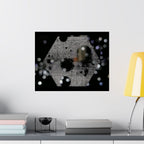 Nachtlampjes Abstracte Zeshoek Bokeh Matte Poster 
