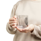 Glass Mug – Minimal Black Tree Silhouette 10oz Coffee Cup
