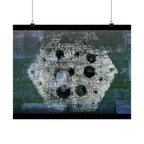 Abstracte maanzeshoek poster — Matte horizontale wanddecoratie 
