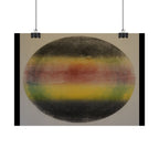 Abstract Color Band Poster — Retro Gradient Circle Wall Art