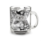 Abstract Black & White Glass Mug – 10oz Modern Ink Splash Design