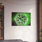 Abstract Hexagon Green Poster – Matte Horizontal Wall Art