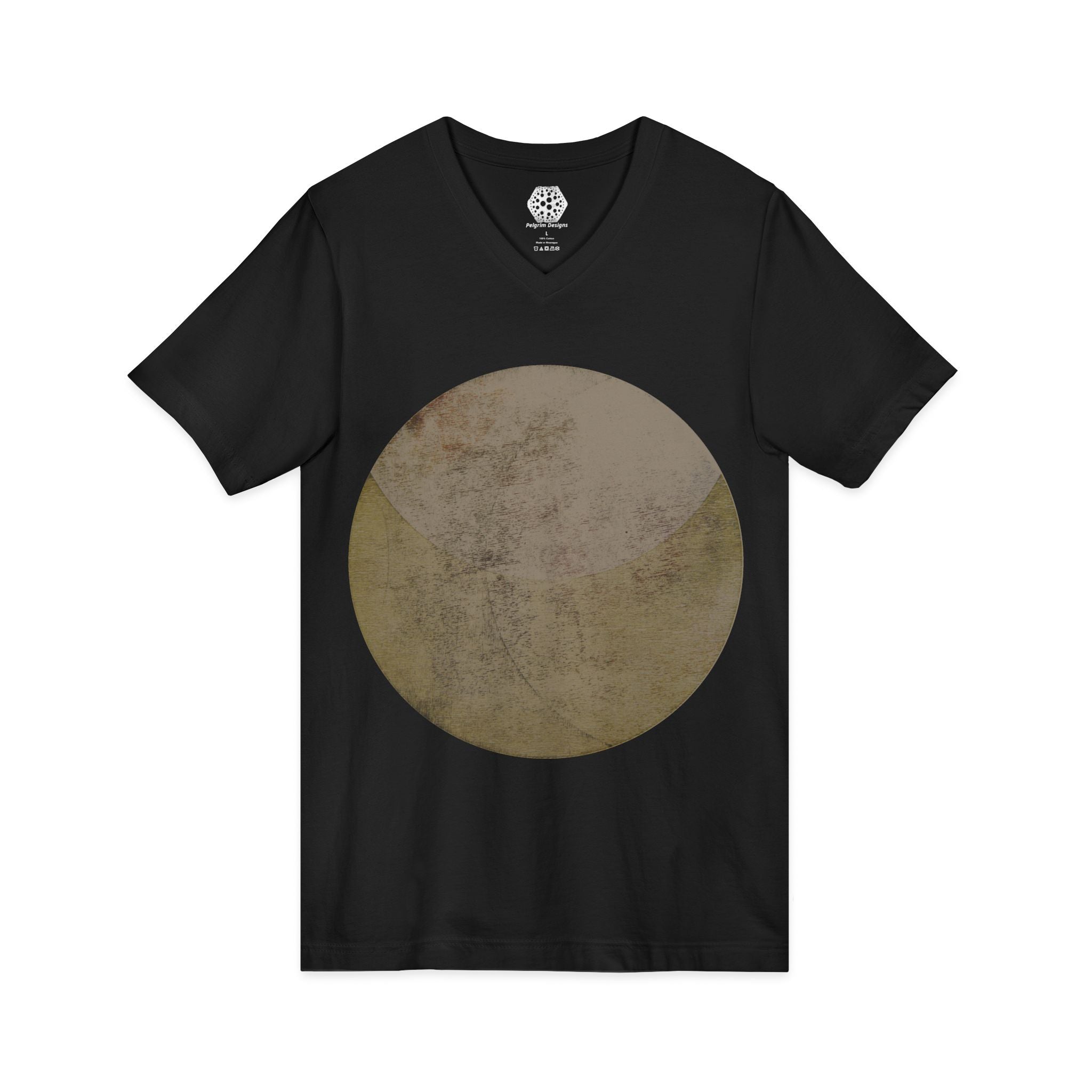 Vintage Gold Moon V-Neck Tee