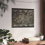 Abstracte zeshoekige poster met bubbelstructuur en matte afwerking — Geometrische wanddecoratie 