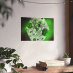Abstract Green Galaxy Matte Poster — Horizontal Wall Art