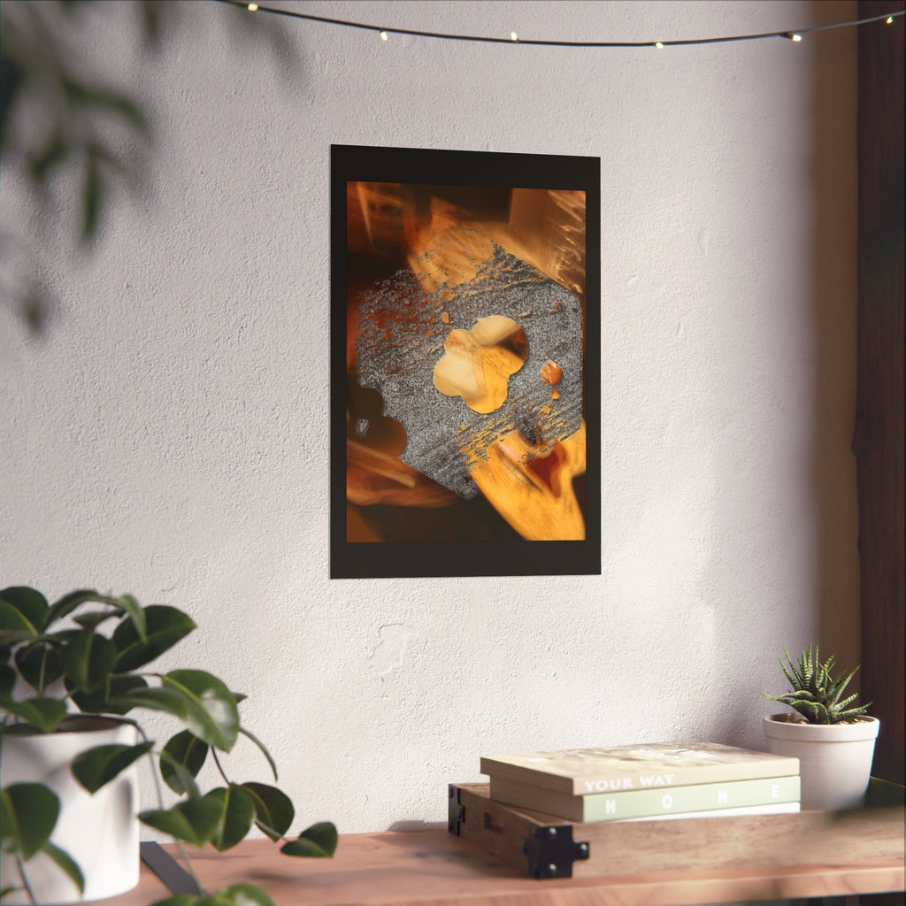 Abstract Texture Collage Matte Poster | Vertical Art Print