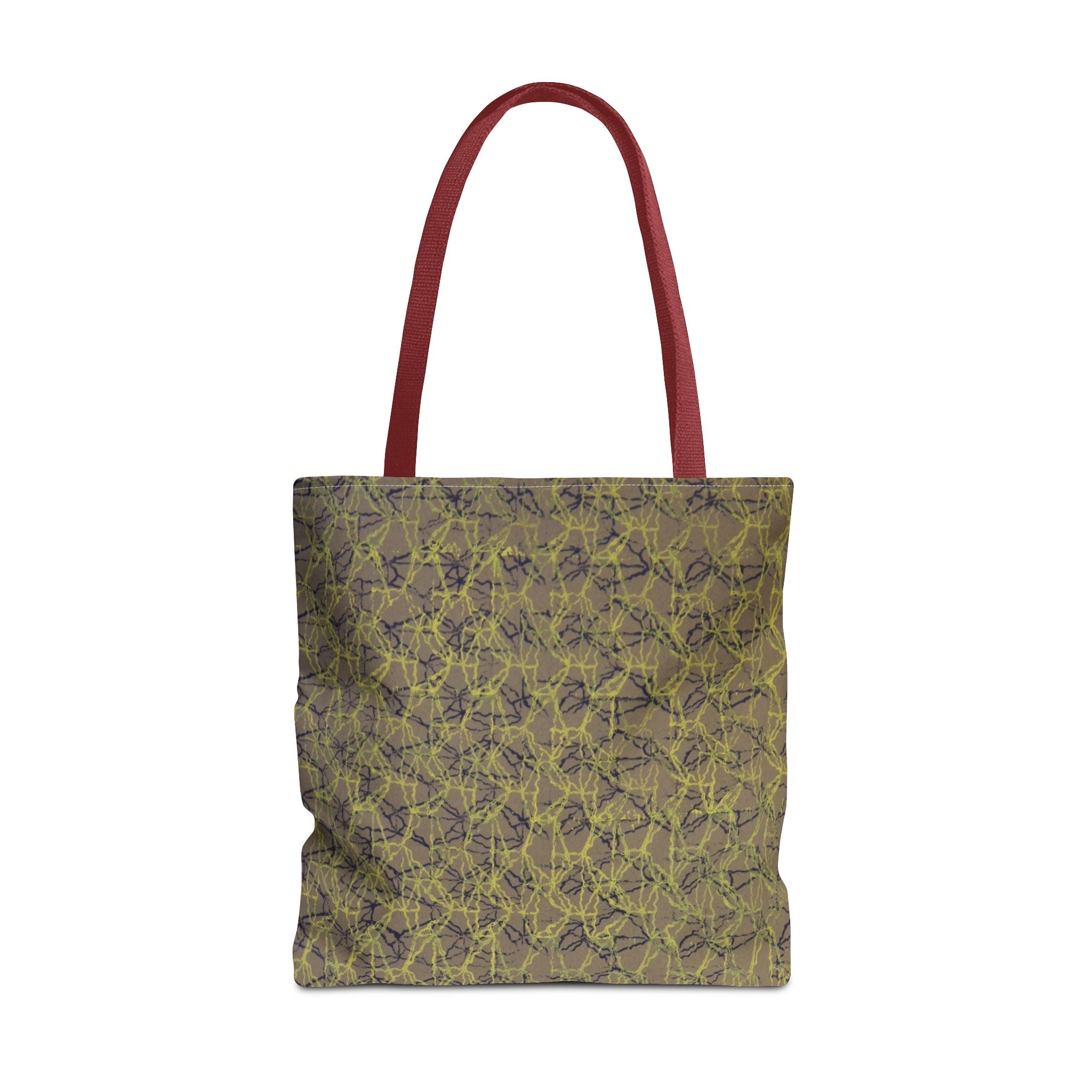 Abstract Olive Mosaic Tote Bag — All-Over-Print Reusable Shopper