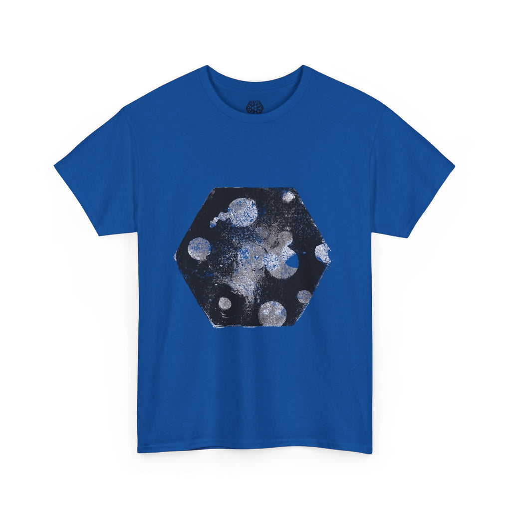 Hex Moon Graphic Tee Design Hex20 — Distressed Space Cheese Vintage Astronomy T-Shirt