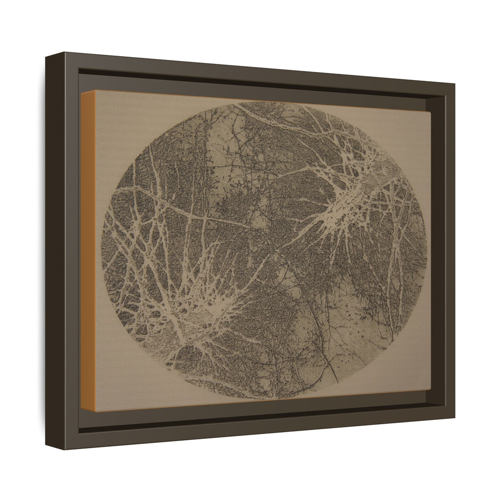 Framed Matte Canvas Art — Abstract Moonprint Landscape - no 34