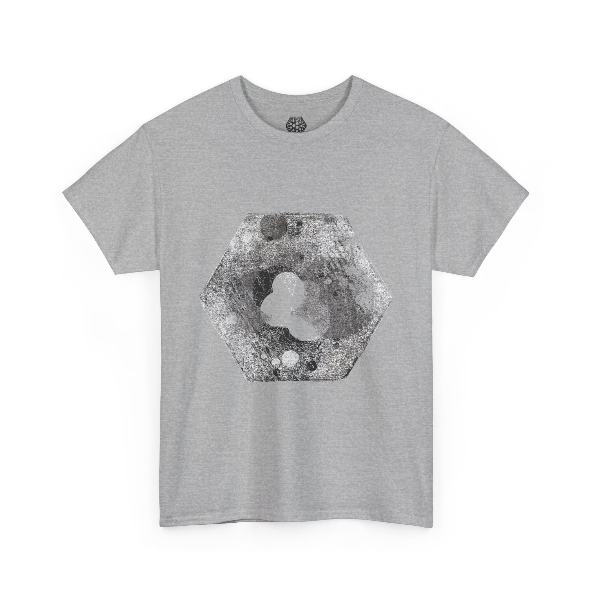 Hex Moon Graphic Tee — Distressed Space Cheese Vintage Astronomy T-Shirt