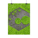 Hexagon Leaf Texture Poster | Green Botanical Wall Art
