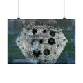 Abstracte maanzeshoek poster — Matte horizontale wanddecoratie 