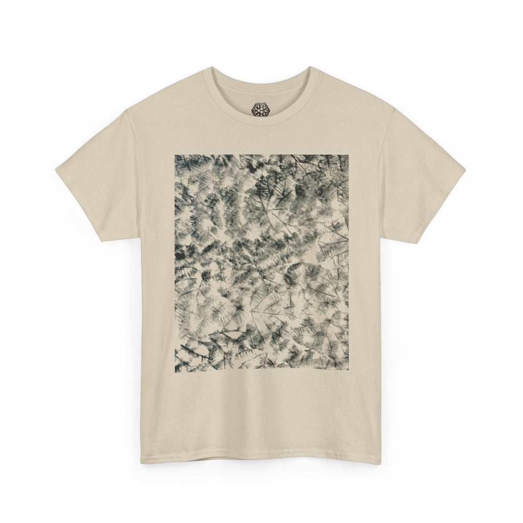 T-shirt met kiwi-bladerenstempel 