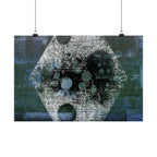 Abstract Geometric Matte Poster — Hexagon & Circles Art Print (Horizontal)