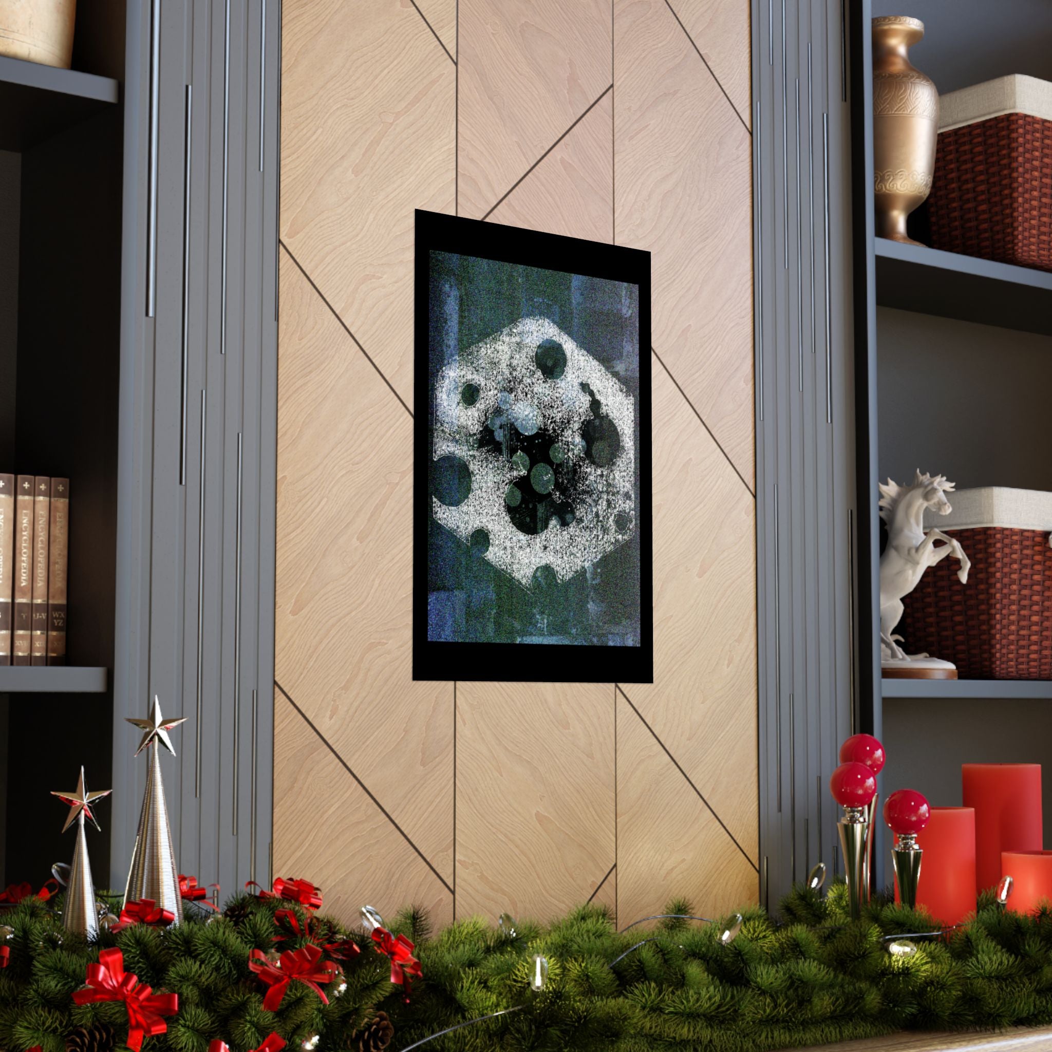 Abstract Moon Phase Poster — Matte Vertical Wall Art