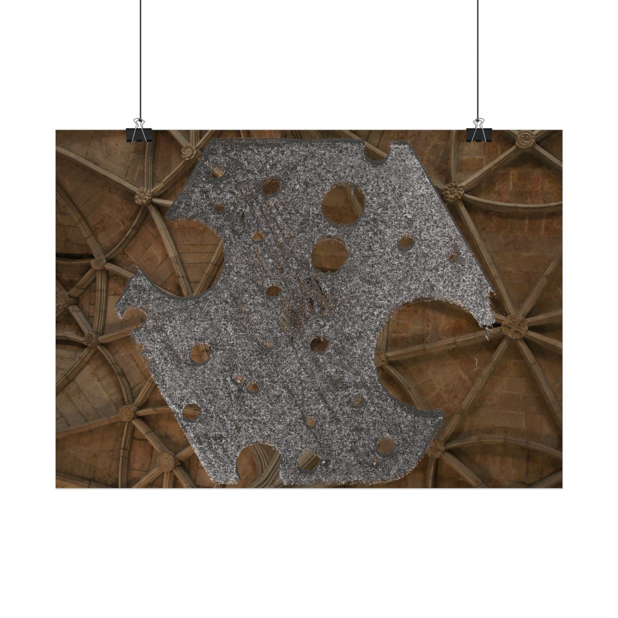 Horizontale poster — Kathedraalplafond metalen textuur horizontale kunst 