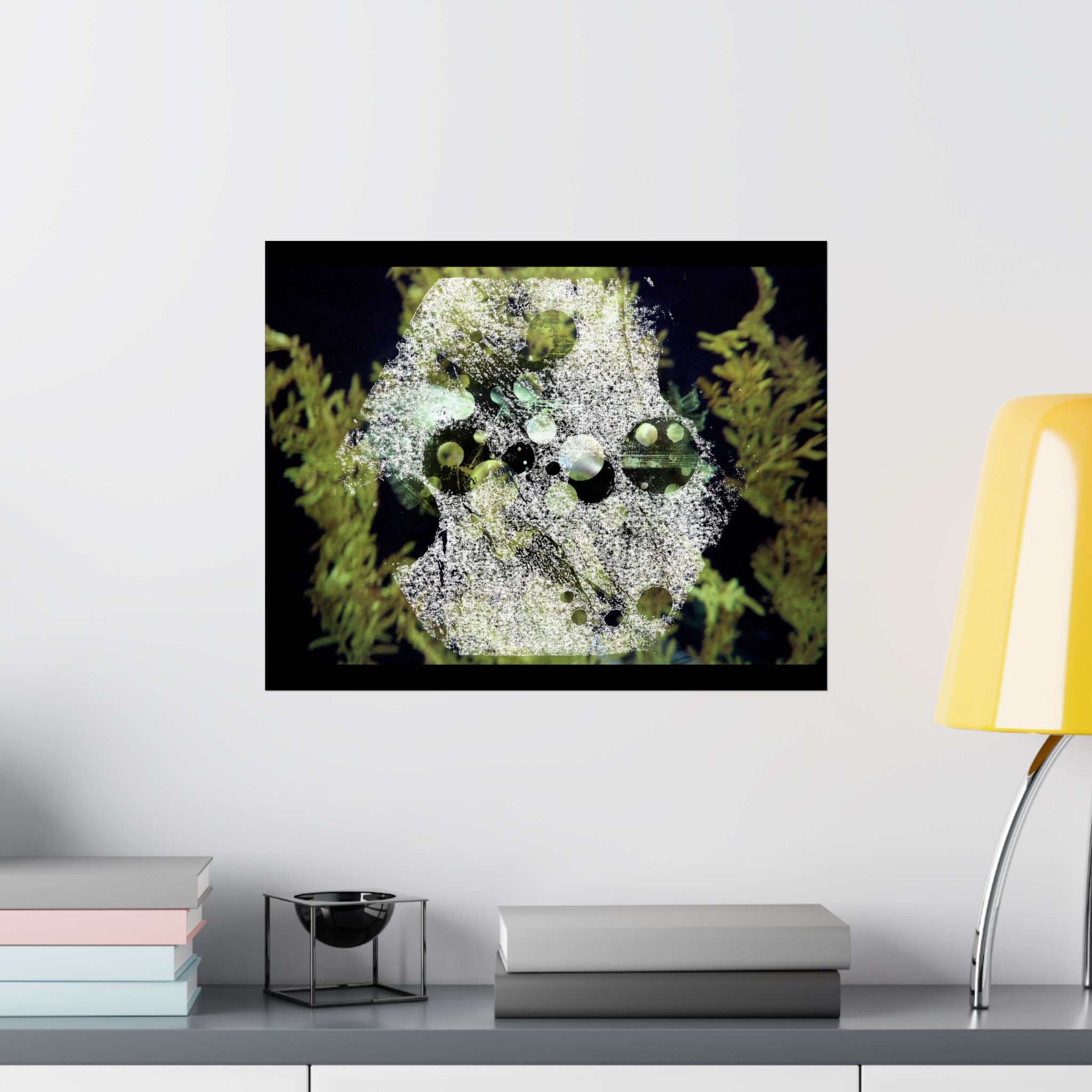 Abstract Green Algae Matte Poster — Botanical Ocean Wall Art (Horizontal)