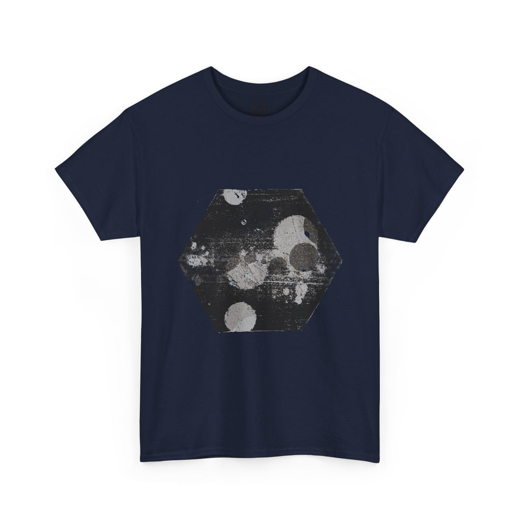 Hex Moon Graphic Tee Design Hex21 — Distressed Space Cheese Vintage Astronomy T-Shirt