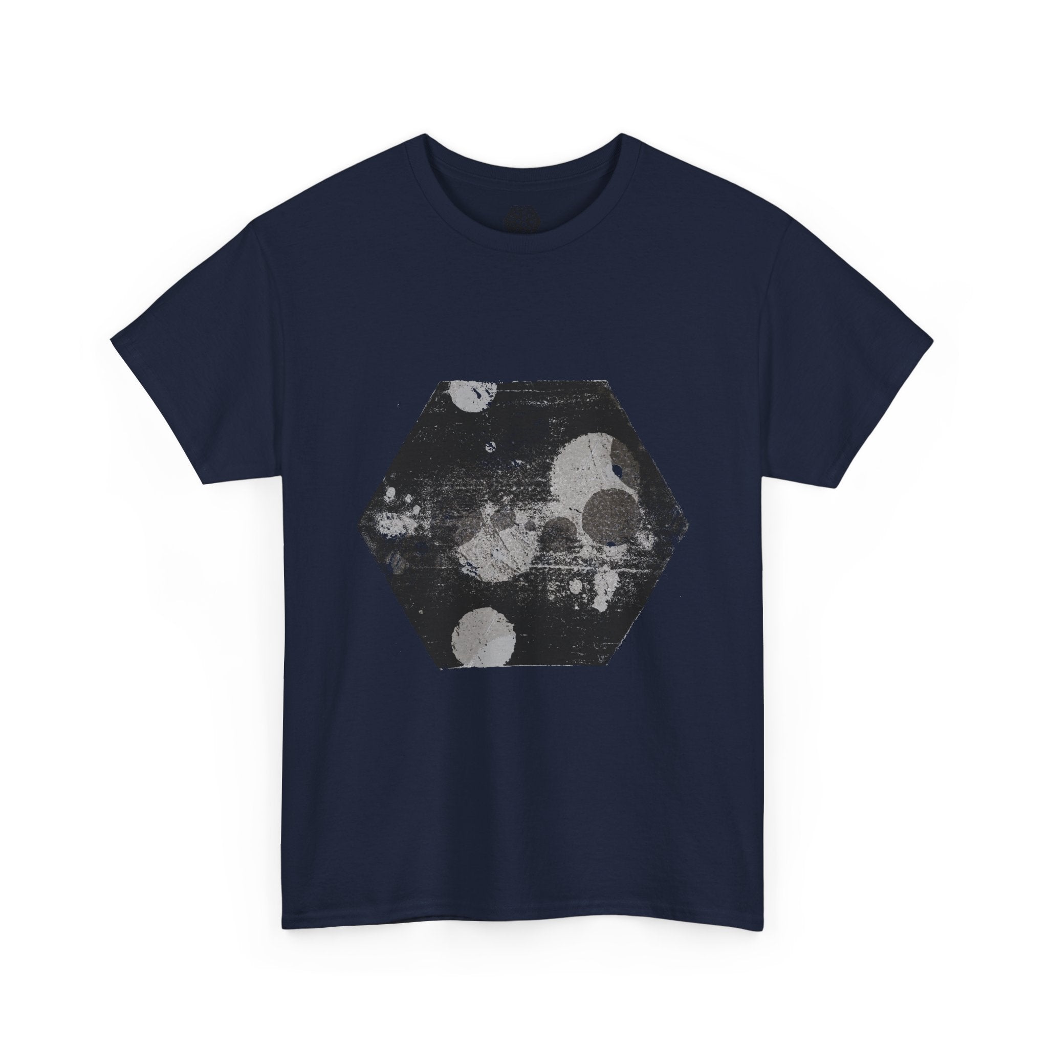 Hex Moon Graphic Tee — Distressed Space Cheese Vintage Astronomy T-Shirt