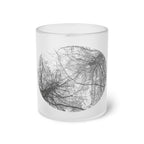 Mok van mat glas — Monochroom winterboom silhouet 