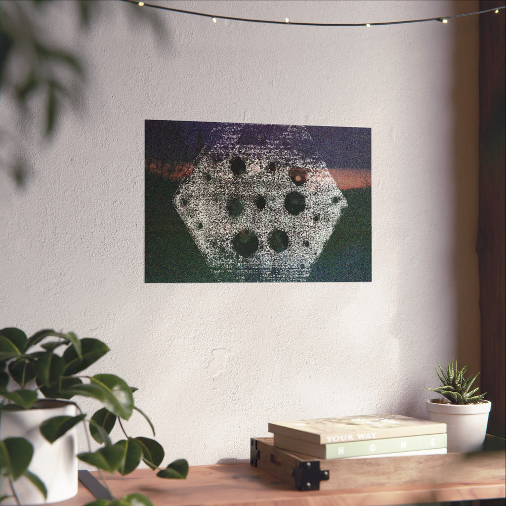 Abstract Hexagon Nightscape Matte Poster