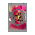 Abstract Floral Macro with Hex Overlay Matte Poster | Floral Wall Art