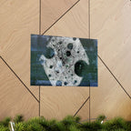 Abstract Lunar Craters Matte Poster — Surreal Space Wall Art